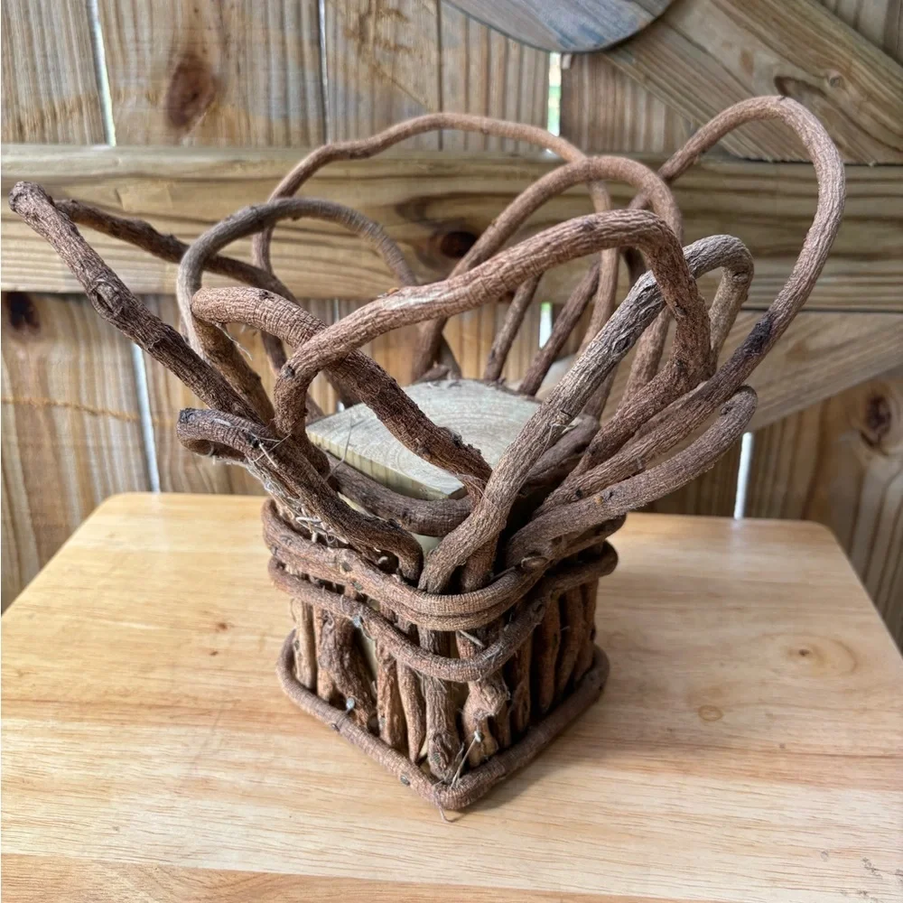Vintage Handmade Wisteria Vine Rustic Decor Piece 10 1/2”H - Picture 2 of 9